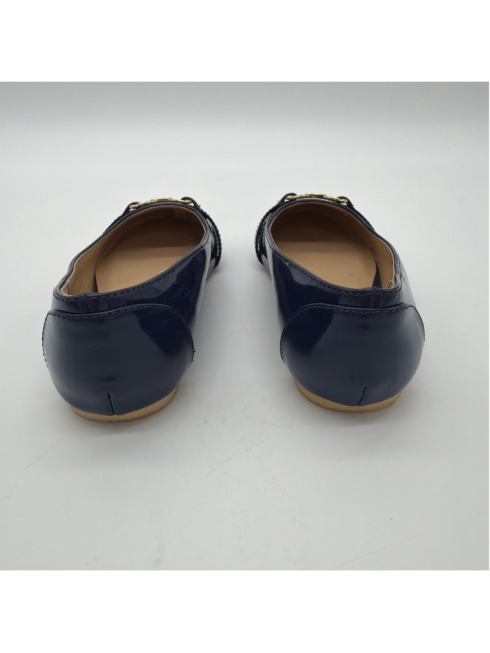 Janie and Jack Dress Shoes Navy Gold Flats Size 10 (Toddler Girl) - Picture 3 of 6